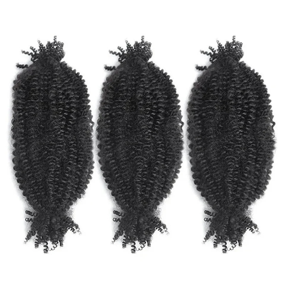 Mèches Cheveux Humains Afro Kinky Péruviens - Dreadlocks Extensions Locs Réparation Tressage Twist