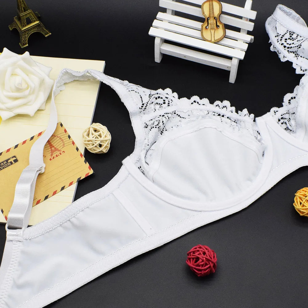 Soutien-Gorge Dentelle Grande Taille Femme - Lingerie Armature Sexy Transparent |