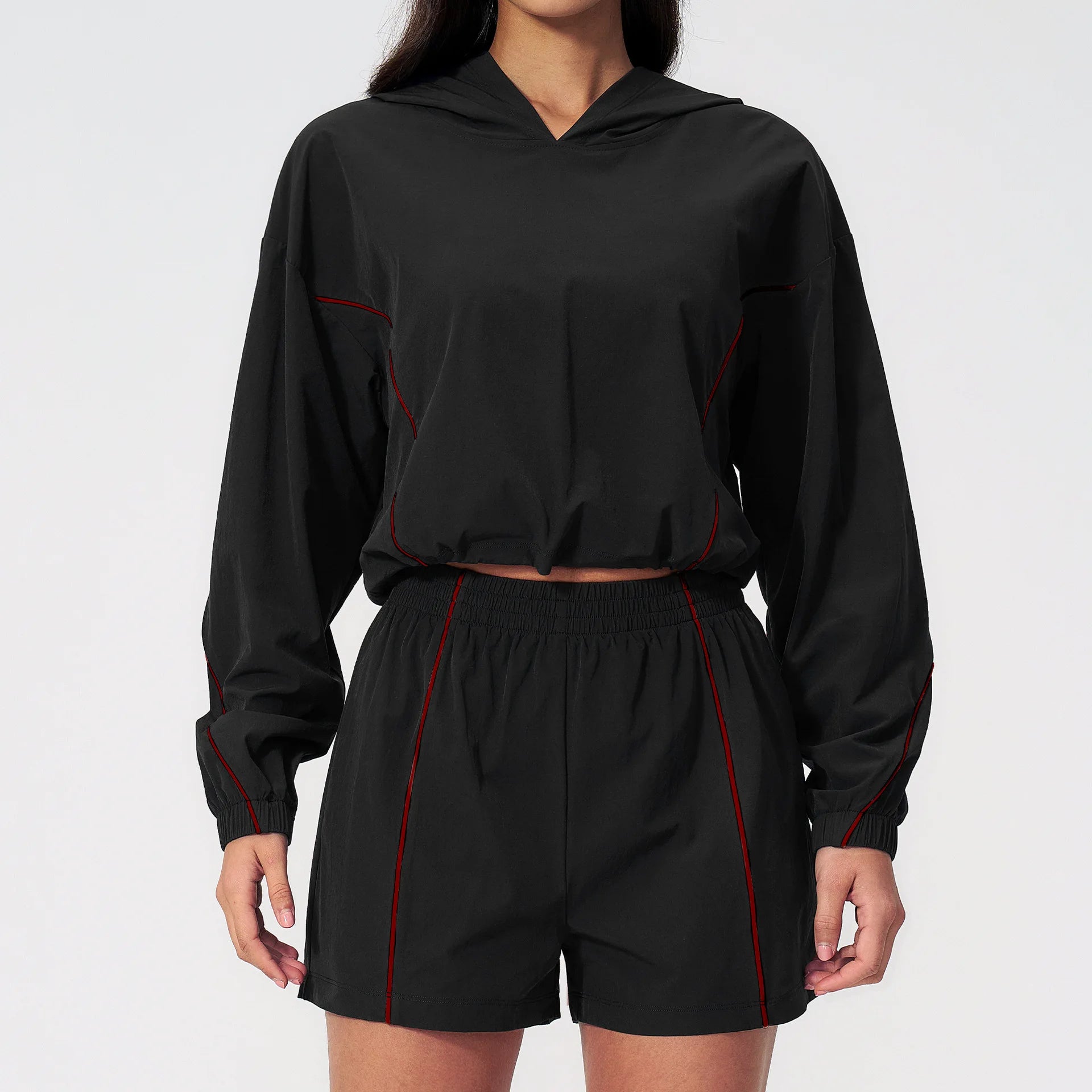 Ensemble Sport Femme – Veste Zippée Anti-UV & Legging Yoga, Running & Cyclisme