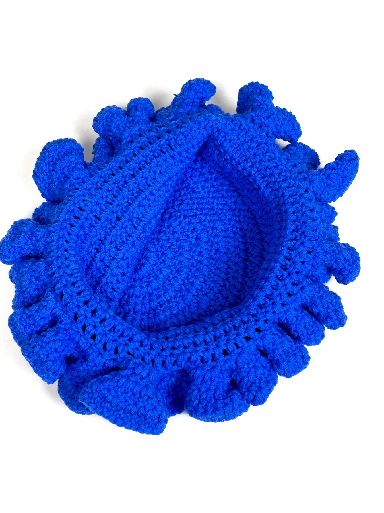 Chapeau Bob Tricoté Moelleux Femme - Bonnet Crochet Ajouré avec Volants Style Pêcheur pour Automne Hiver