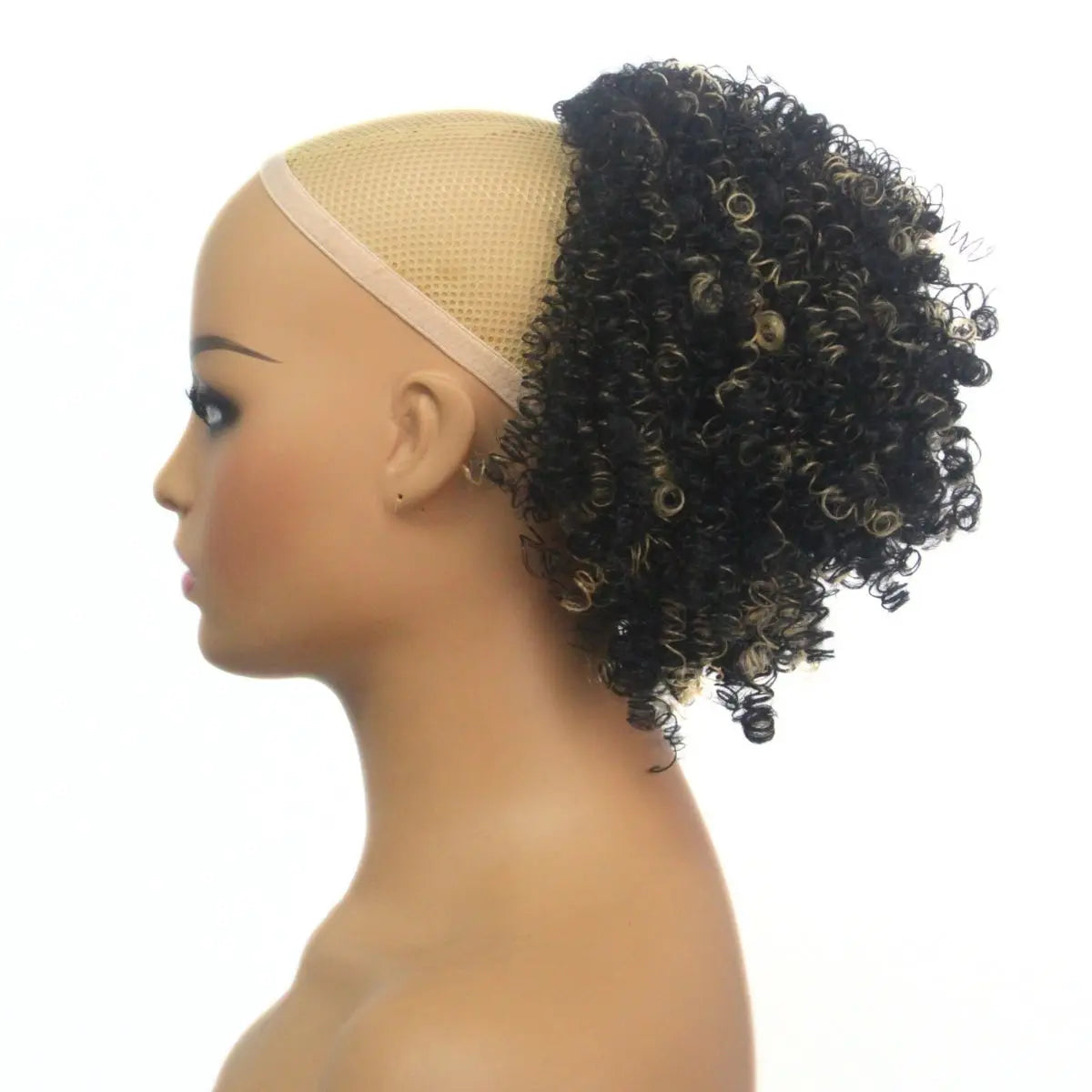 Chignon Afro Puff Bouclé Kinky - Extension Queue de Cheval Cordon Synthétique Cheveux Crépus Femme Cadeau
