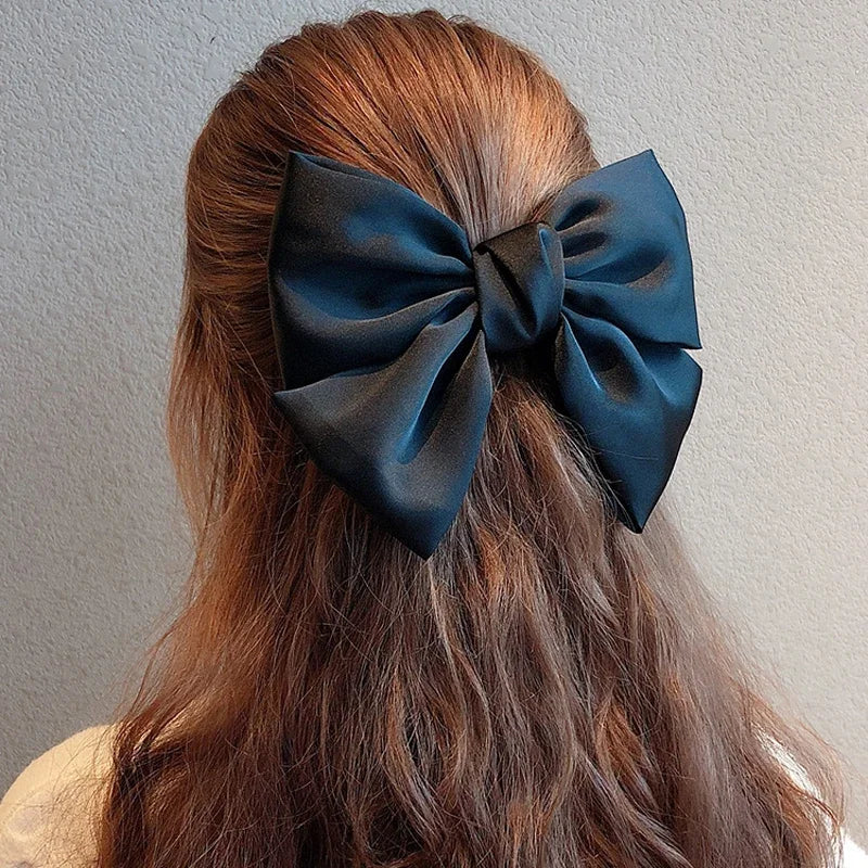 Grands Nœuds Soie Élastiques Cheveux - Chouchous Larges Clips Barrettes Femme Fille Accessoires Cheveux Caoutchouc