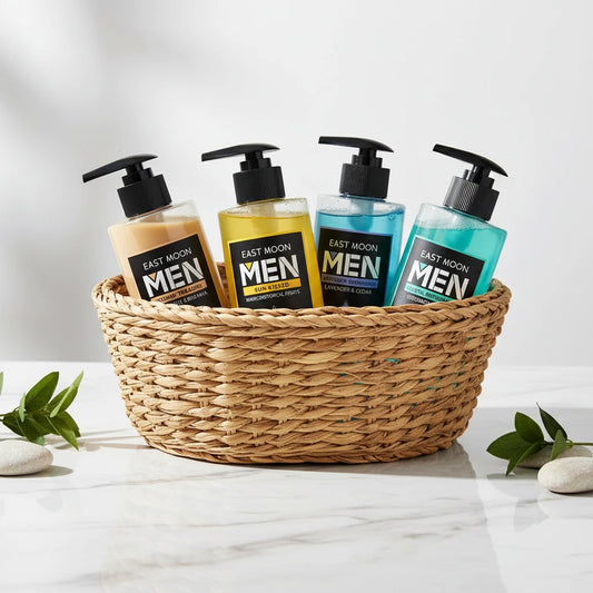 Gel Douche Homme 4 Parfums Longue Durée - Extrait Plantes Naturel Nettoyage Profond Exfoliant Rafraîchissant