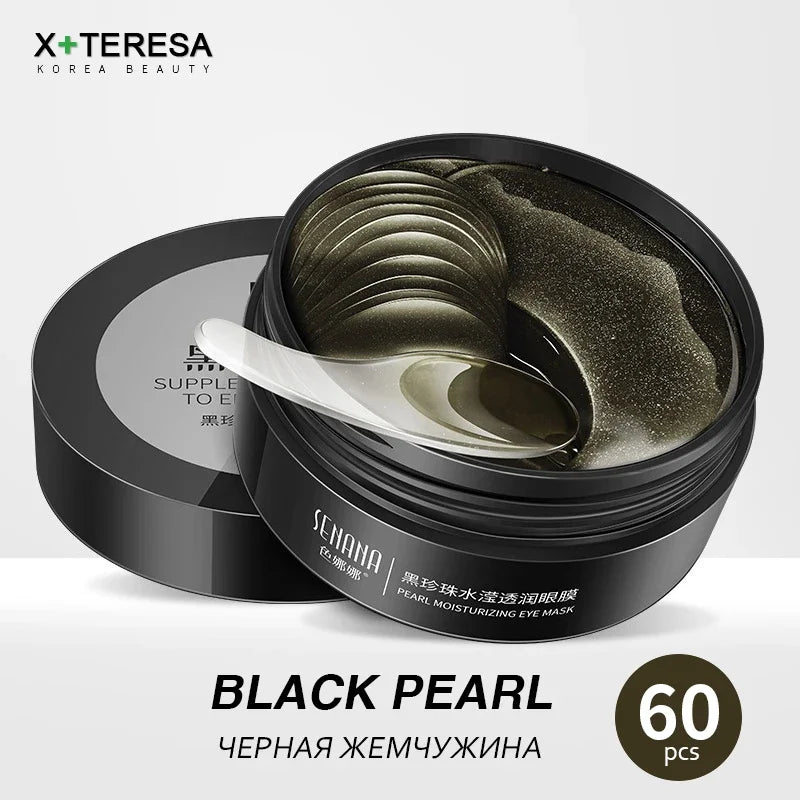 Patchs Yeux Or 24K Collagène Coréen - Raffermissants Hydrogel Algues Vertes Hydratants Contour Yeux Anti-Âge