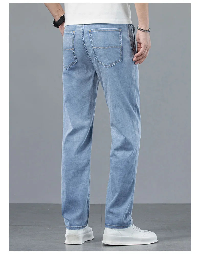 Jean Lyocell Ultra-Léger Homme - Coupe Large Droite Été 2026