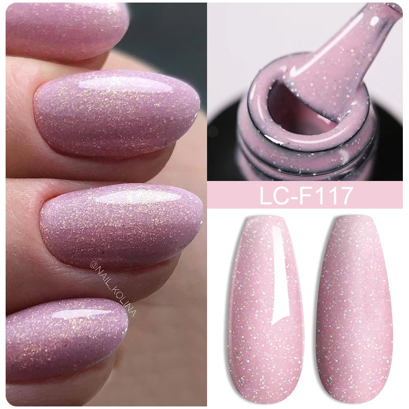 Gel Extension Ongles Paillettes LILYCUTE 15ml - Vernis Semi-Permanent UV Construction Nail Art