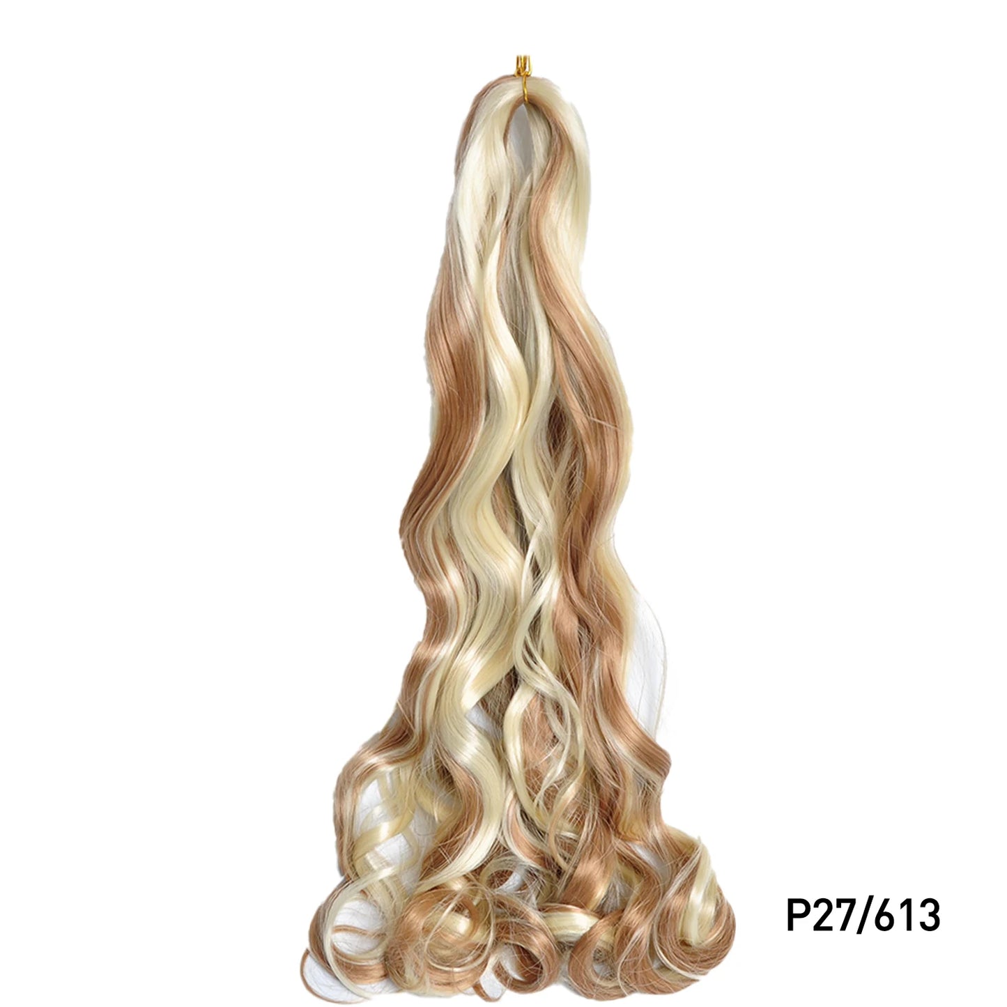 Extension Tresses French Curls Pré-Étirées - Mèches Synthétiques Loose Wave Spiral Curl Haute Température Ombré