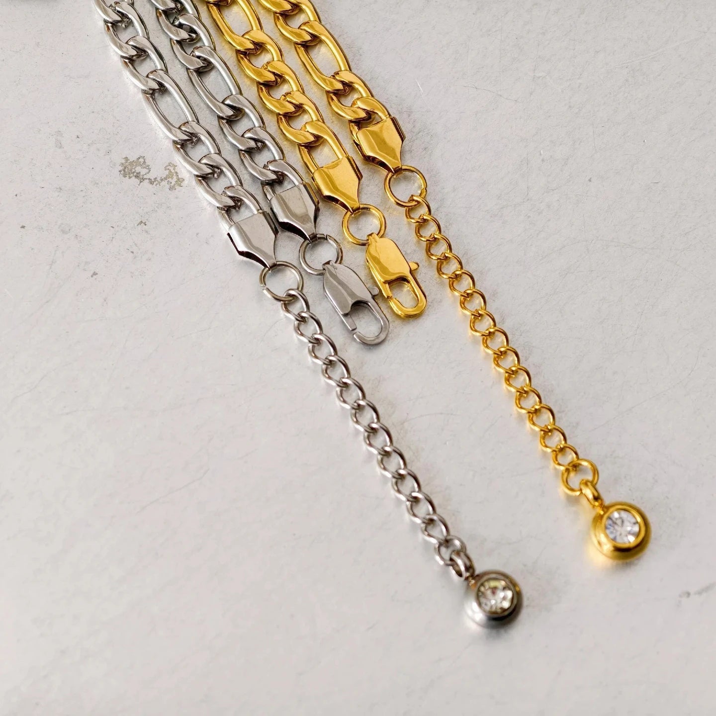 Chaîne de Cheville Punk Cuban Link Or Argent - Bracelet Pied Acier Inoxydable Femme