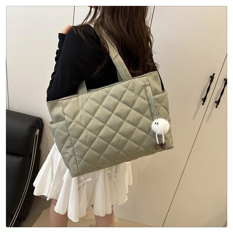 Sac Tote Rectangulaire Femme Style Coréen - Grande Capacité Épaule Travail Léger