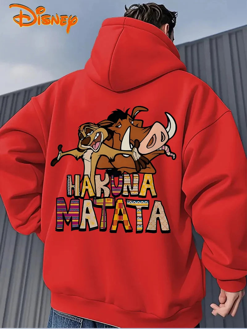 Sweat à Capuche Disney Hakuna Matata - Cartoon Loose Casual Automne Hiver Unisexe