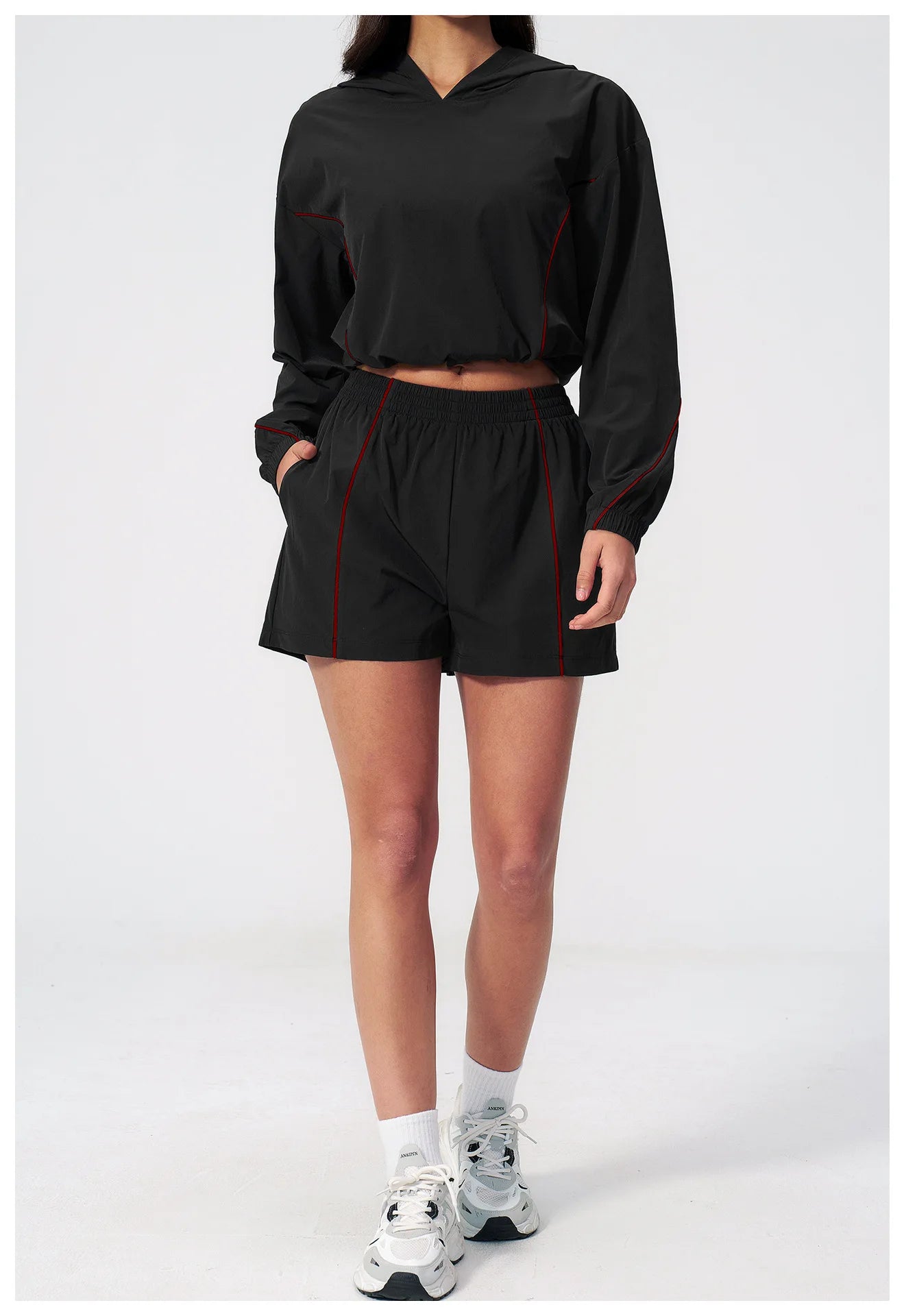 Ensemble Sport Femme – Veste Zippée Anti-UV & Legging Yoga, Running & Cyclisme