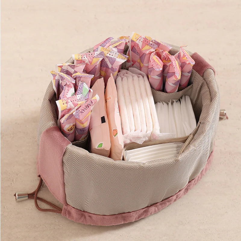 Sac Cosmétique en Velours Grande Capacité Trousse de Maquillage Voyage Multifonctionnelle Portable avec Zip Élégant pour Usage Quotidien