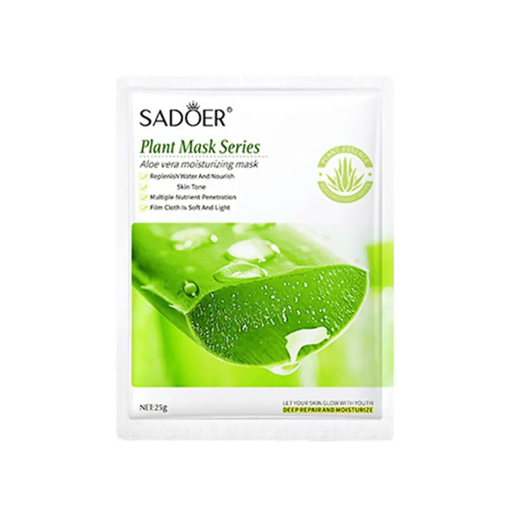Masque Visage Hydratant Aloe Vera - Éclaircissant Apaisant Ingrédients Naturels Plantes Soin Beauté Peau