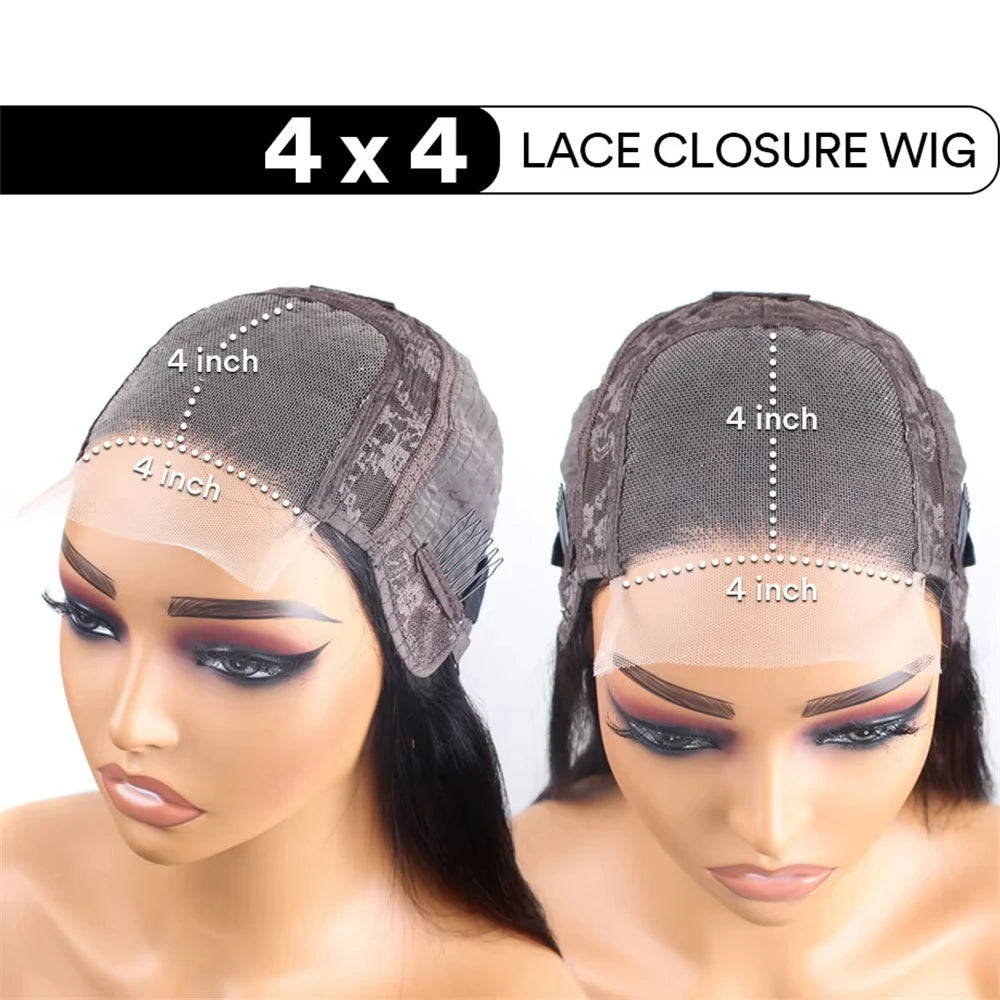 Perruque Glueless Wear and Go 5x5 4x4 - Cheveux Naturels Lace Closure HD Deep Wave Pré-Plumée