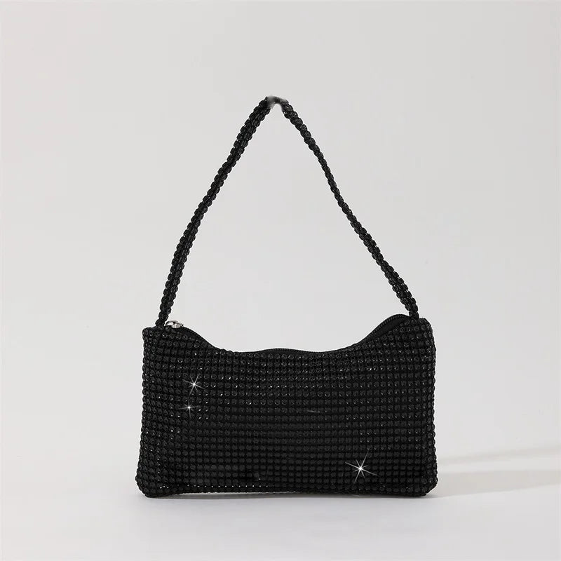 Pochette Soirée Strass Diamants Femme - Sac Épaule Brillant Mariage Gala Party Clutch