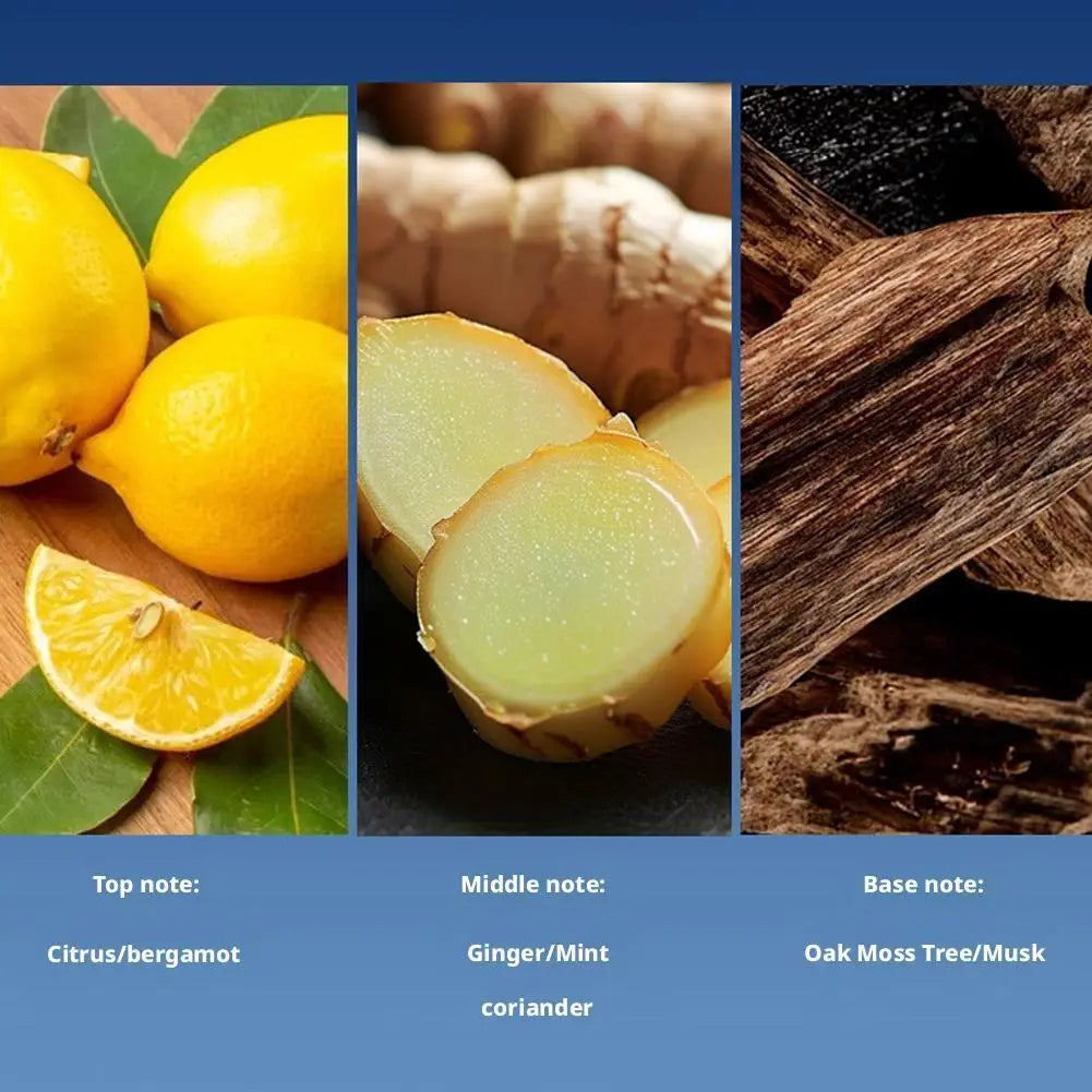 Eau de Cologne Homme Azure Marine 30ml - Agrumes Frais Notes Marines Longue Tenue Charme Romantique