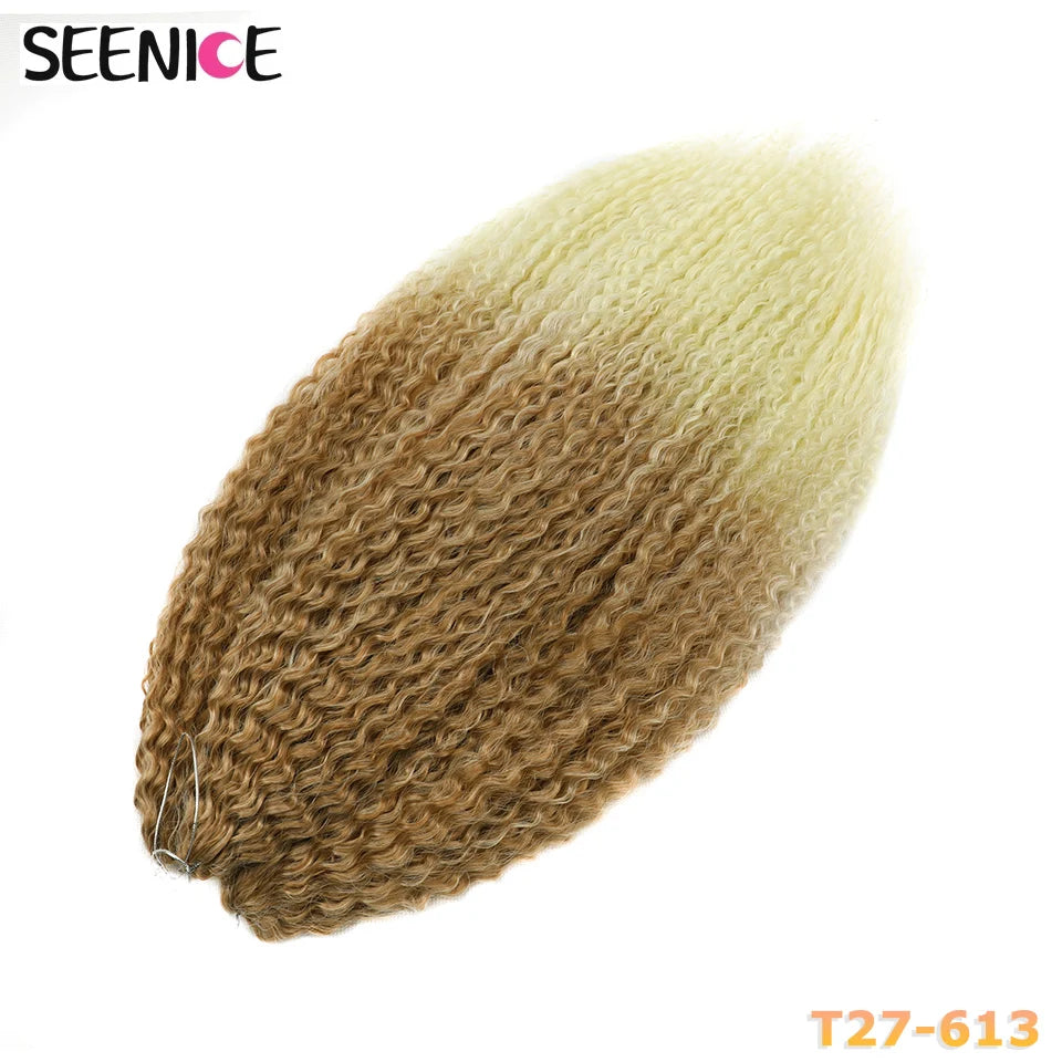 Extension Crochet Brazilian Braids Afro Curls - Mèches Tresses Synthétiques Kinky Curly Africaines Ombré Rose pour Femmes