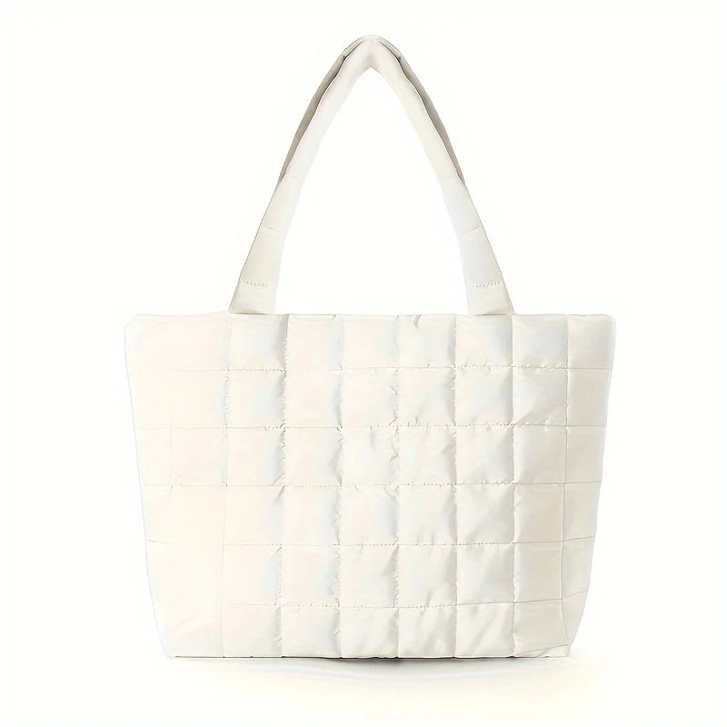 Sac Tote Matelassé Hiver Femme - Grande Capacité Multifonction Fille Étudiante