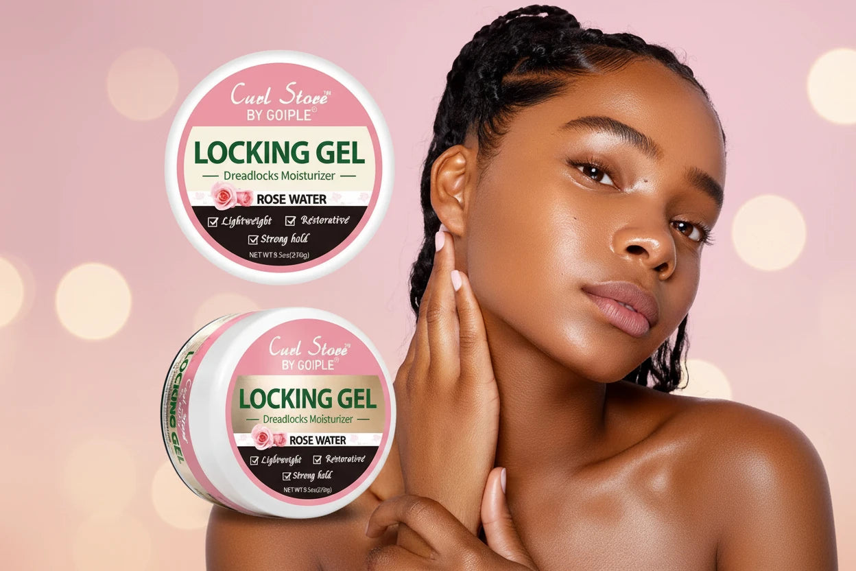 Gel Coiffant Tresses Dreadlocks 270g - Fixation Forte Non Gras Hydratant Eau de Rose Twist Lock Conditionneur