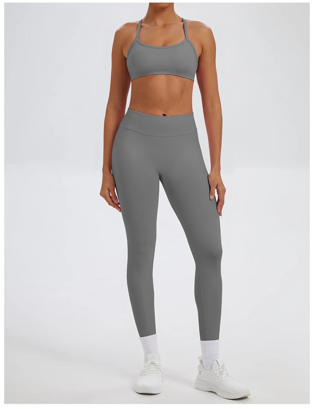 Ensemble Sport Femme 2 Pièces Sans Coutures – Top & Legging Yoga