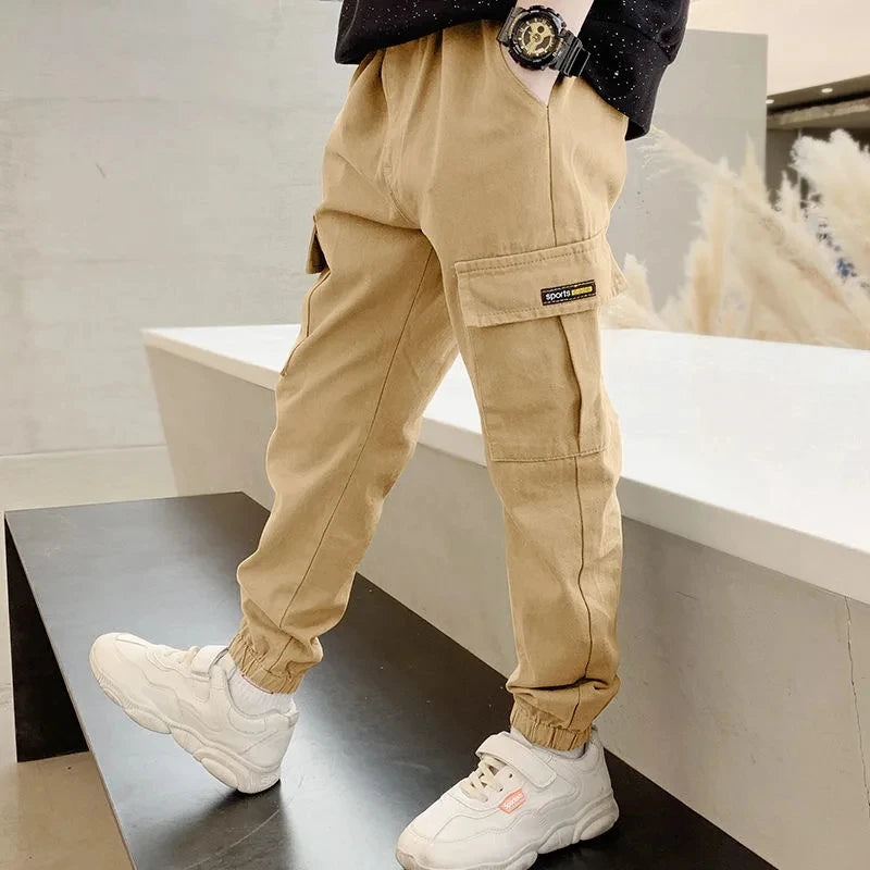 Pantalon cargo garçon streetwear - Style baggy décontracté