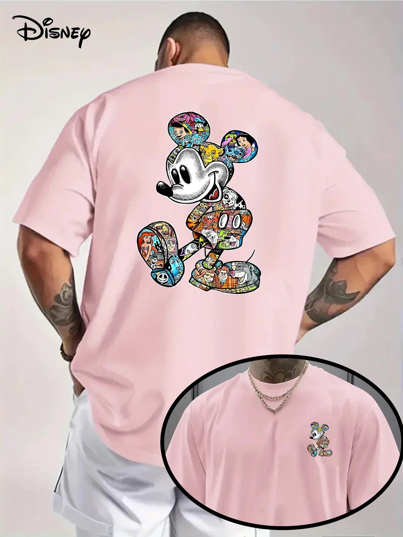 T-Shirt Enfant Disney Mickey Mouse Coton Pur - Manches Courtes Respirant Loose Été 2025