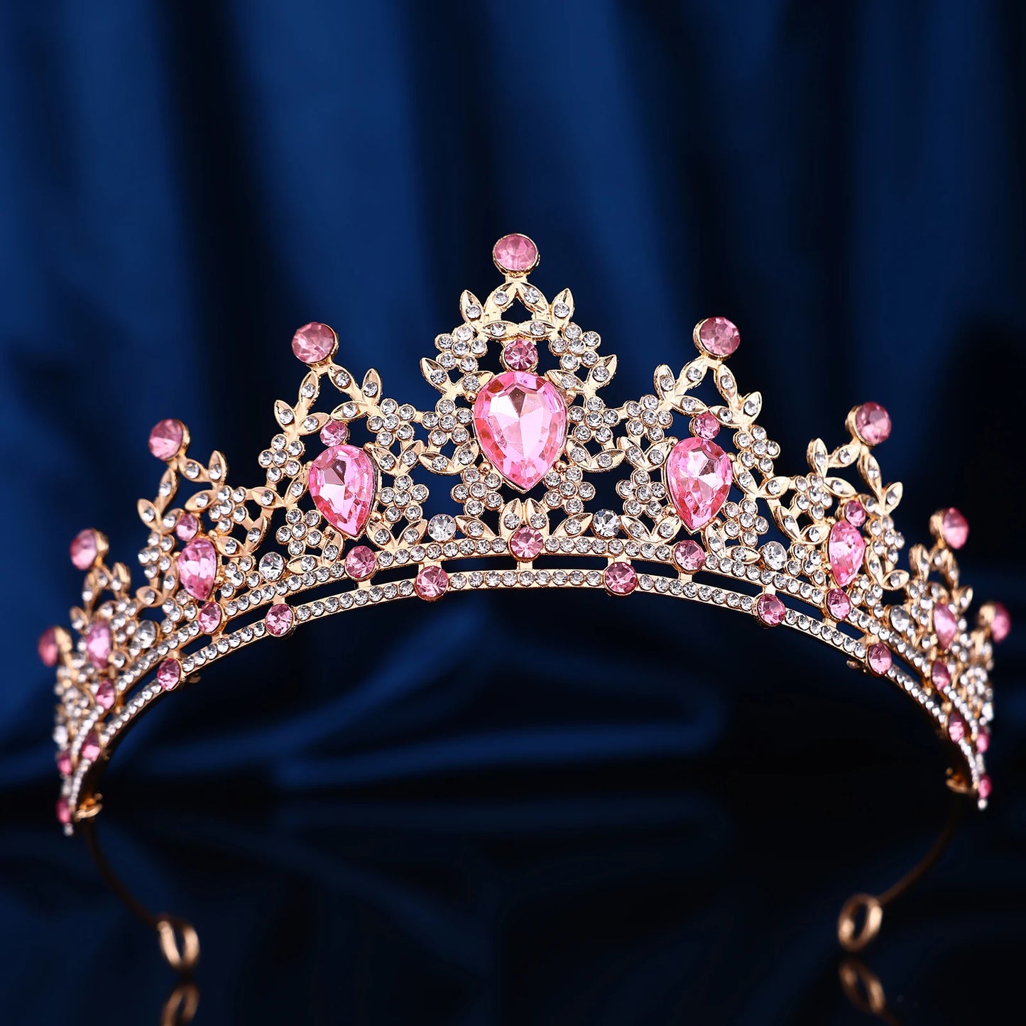 Couronne Baroque Strass Rétro Ajourée - Accessoire Fête Anniversaire Halloween Photo