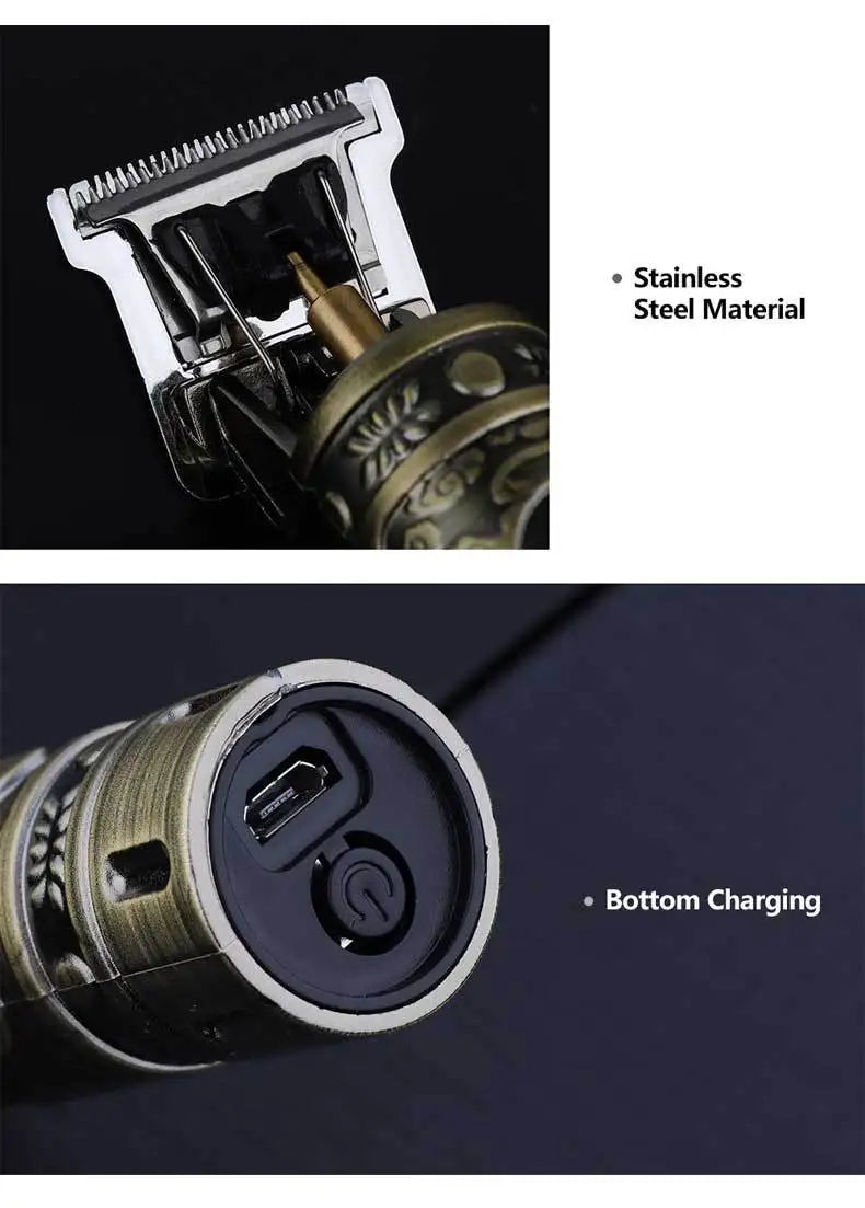 Tondeuse Cheveux Rétro T9 Électrique - Set Complet Barbier Homme Rasoir Zones Sensibles Pro Lence