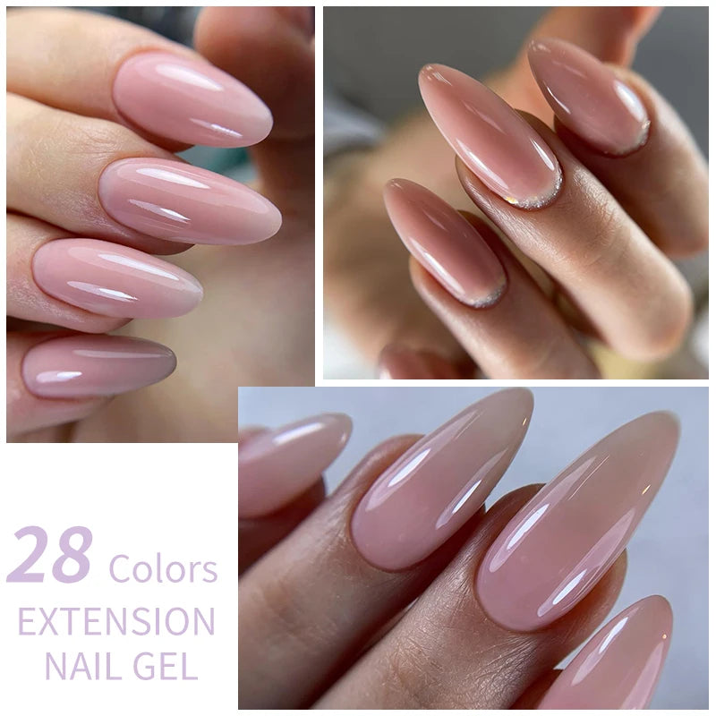 Gel Extension Ongles Paillettes LILYCUTE 15ml - Vernis Semi-Permanent UV Construction Nail Art