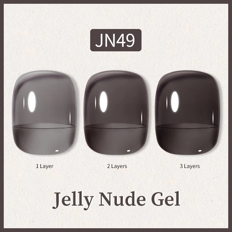 Vernis Gel BORN PRETTY Noir Jelly Nude 10ml - 74 Couleurs Translucide Semi-Permanent UV LED Nail Art DIY Maison