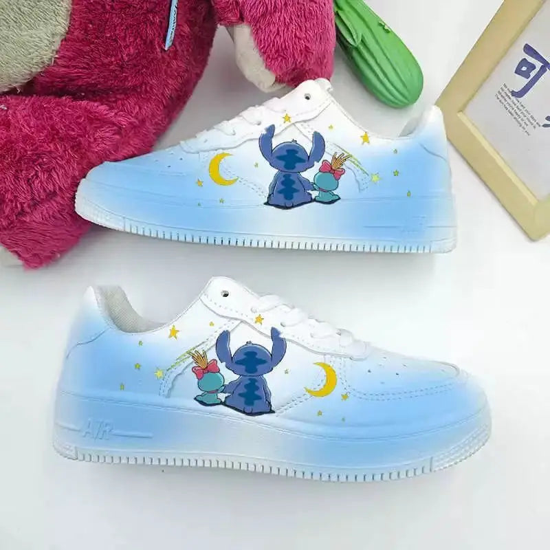 Baskets Montantes Enfant Disney Stitch - Chaussures Cartoon Légères Respirantes Casual Couple Automne