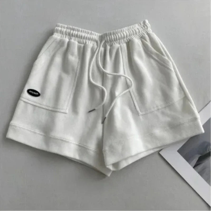 Short Femme 2026 Confortable Loose Jambes Larges - Cordon Taille Slim Casual Maison Polyvalent Sport