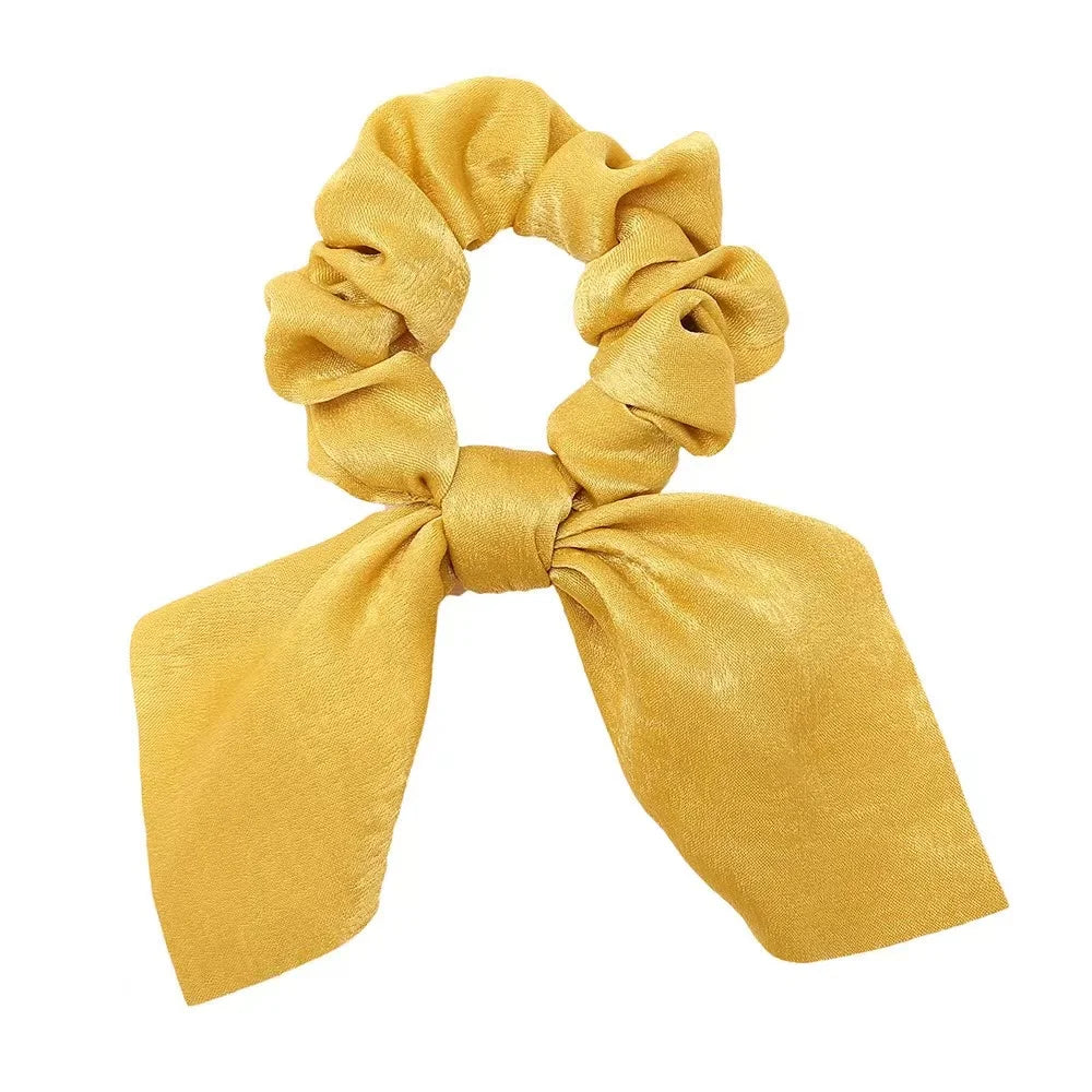 Lot Chouchous Nœuds Femme Fille - Élastiques Cheveux Imprimé Floral Queue de Cheval Accessoires