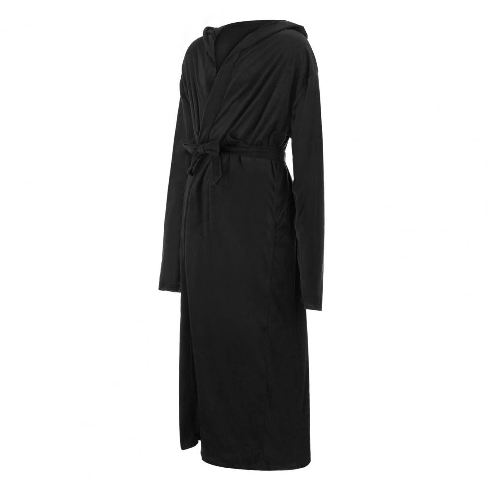 Peignoir Homme Flanelle à Capuche - Robe de Chambre Polaire Hiver