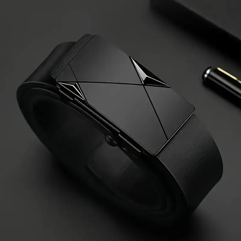 Ceinture Homme Cuir PU Stylée - Boucle Automatique Fashion Quotidien Travail Business Fête