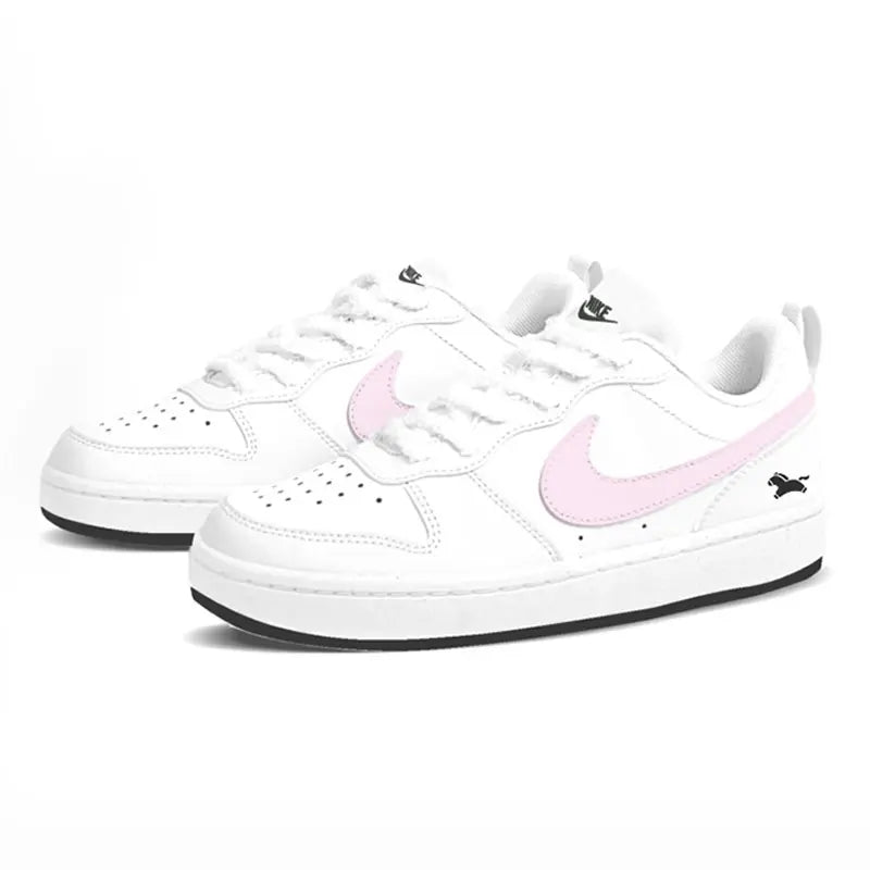 Sneakers Nike Court Borough Custom « Pink Pony » – Macaron Dopamine Mignon Femme