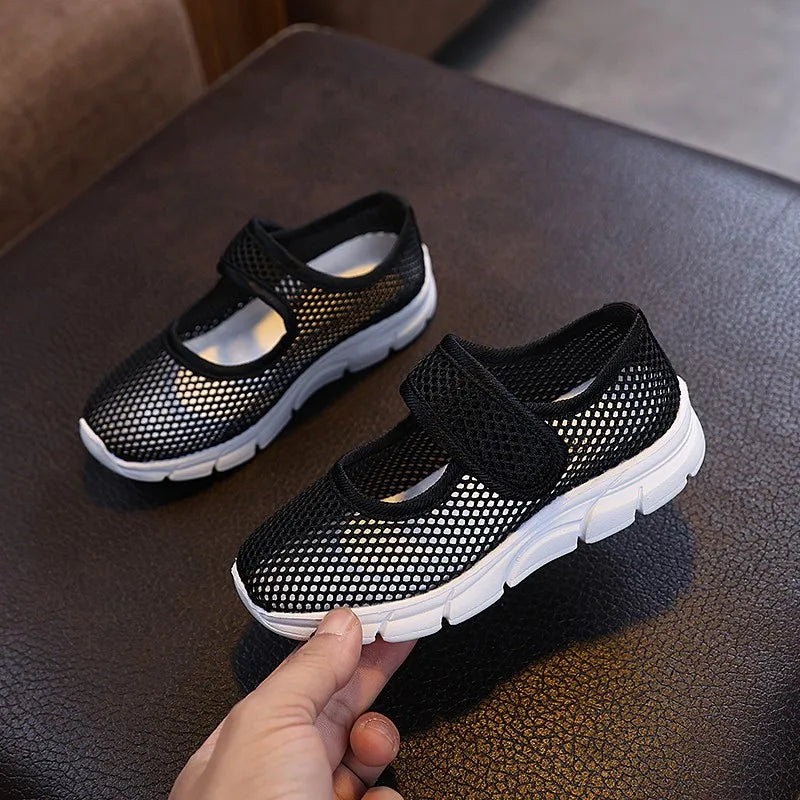 Sandales Enfant Été Respirantes Noires - Chaussures Légères Antidérapantes  7-12 ans