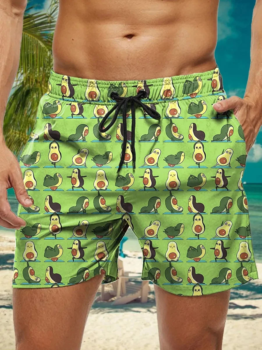 Short de Bain Homme Hawaïen Imprimé Floral 3D - Maillot Séchage Rapide Plage Sport Été