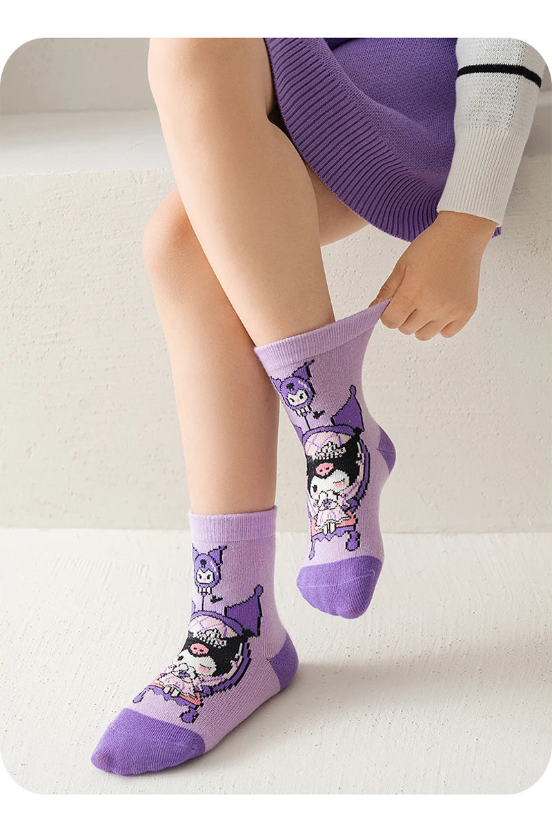 Lot de 5 Paires Chaussettes Spider-Man Garçon - Chaussettes Tube Coton Héros | Automne Hiver Enfant