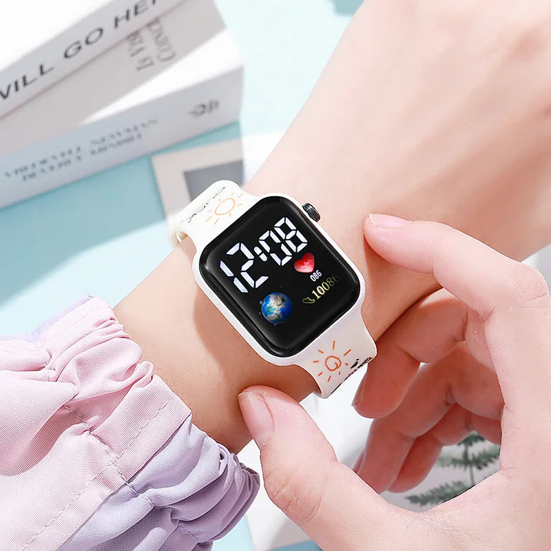 Montre Digitale Enfant Disney Stitch & Lio - LED Cartoon Imprimé Cadeau Anniversaire Jouet