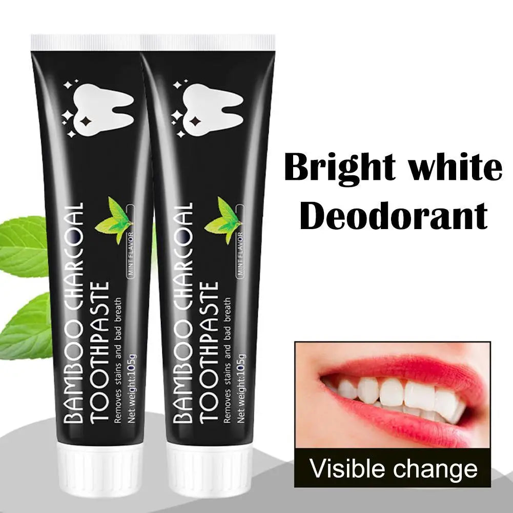 Dentifrice Charbon Bambou Blanchissant - Carbone Activé Élimine Taches Jaunes Nettoyage Dents Haleine Fraîche
