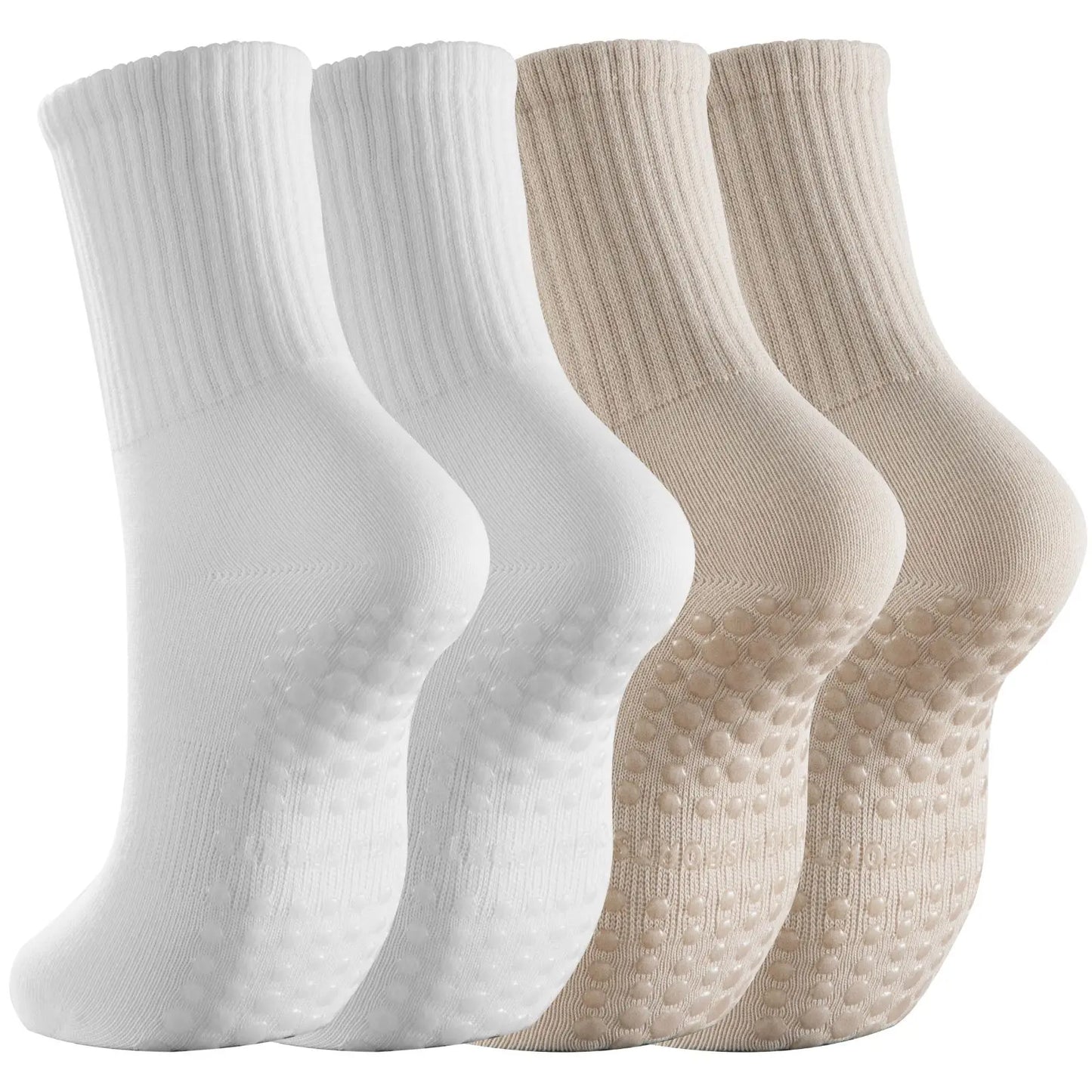 Chaussettes sport Antidérapantes - Lot de 2 Paires avec Grips