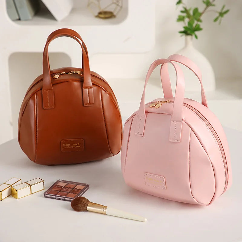 Organisateur de Maquillage Trousse de Toilette Femme Pochette de Rangement Luxe, Sac Cosmétique, Sac Organisateur de Voyage avec Zip