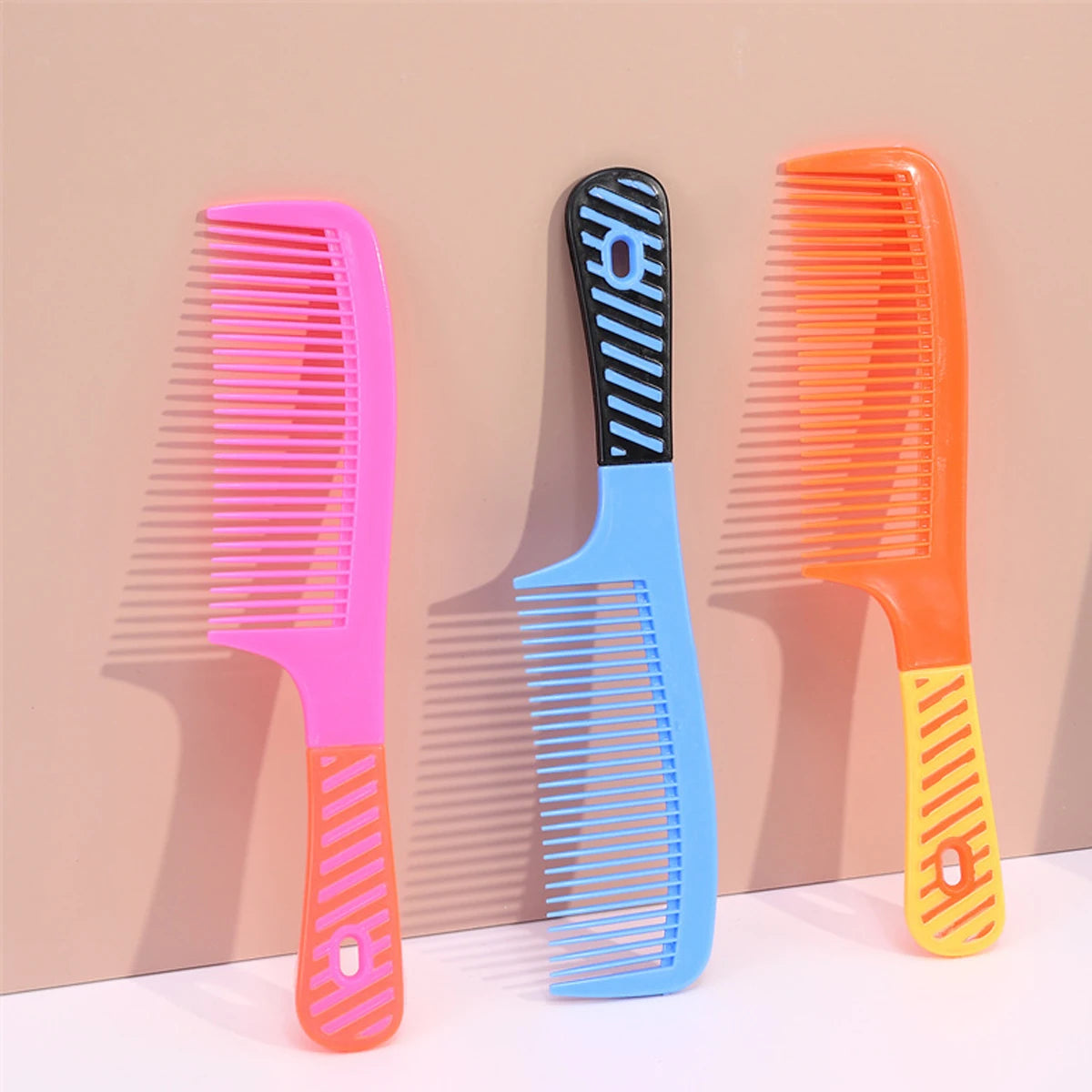 Set 5 Peignes Dents Larges Femme - Peigne Rond avec Poignée Coiffage Professionnel | Outils Beauté Salon