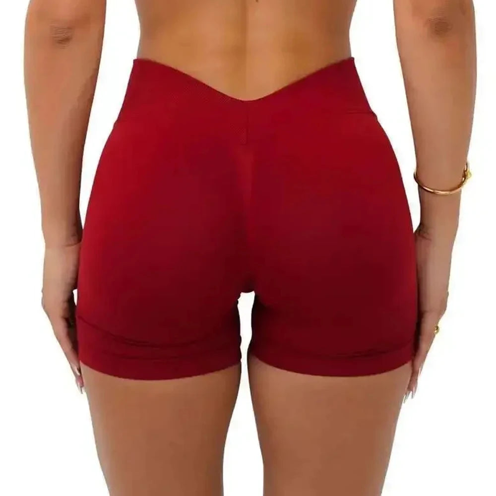 Short de Yoga Femme Sans Coutures – Nylon Elasthanne, Taille V, Gainant