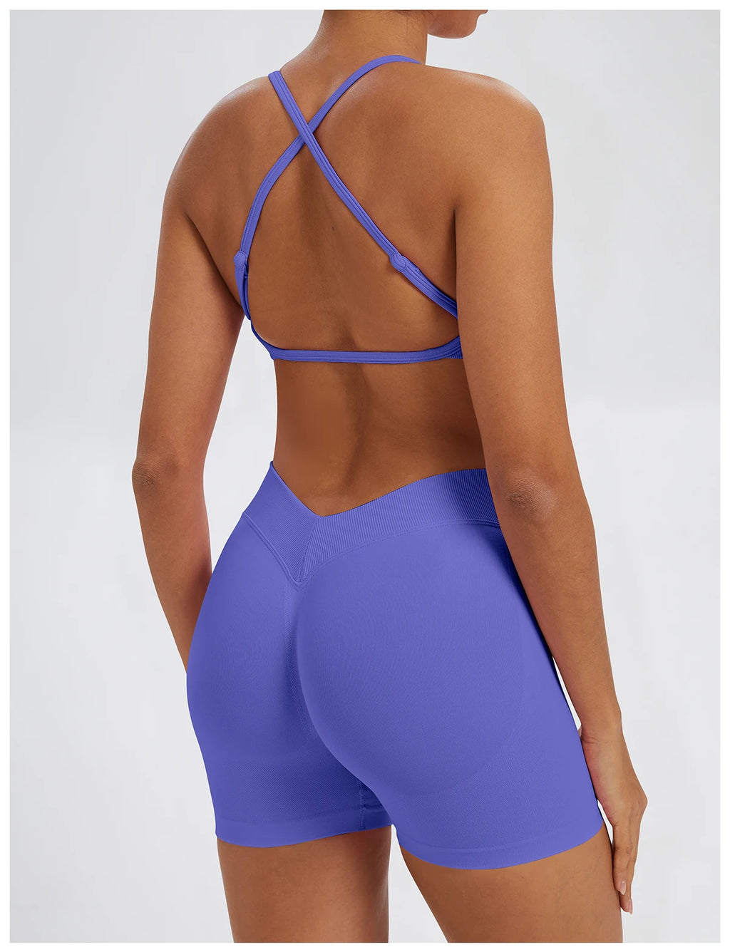 Ensemble Sport Femme 2 Pièces Sans Coutures – Top & Legging Yoga