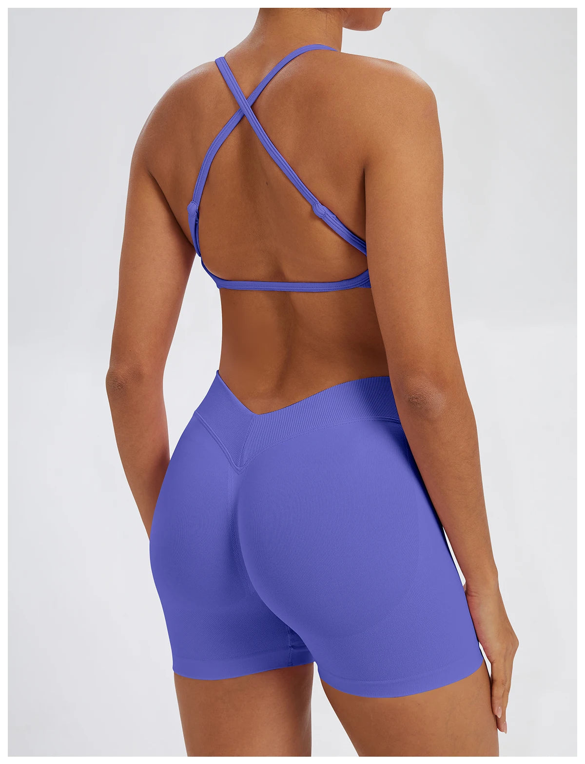 Ensemble Sport Femme 2 Pièces Sans Coutures – Top & Legging Yoga