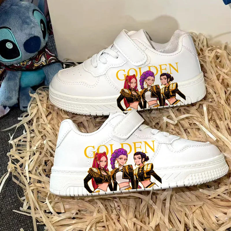 Chaussures Enfant KPop Demon Hunters - Baskets Garçon Fille 4-6 Ans, Impression 3D, Semelle Antidérapante, Idée Cadeau Noël