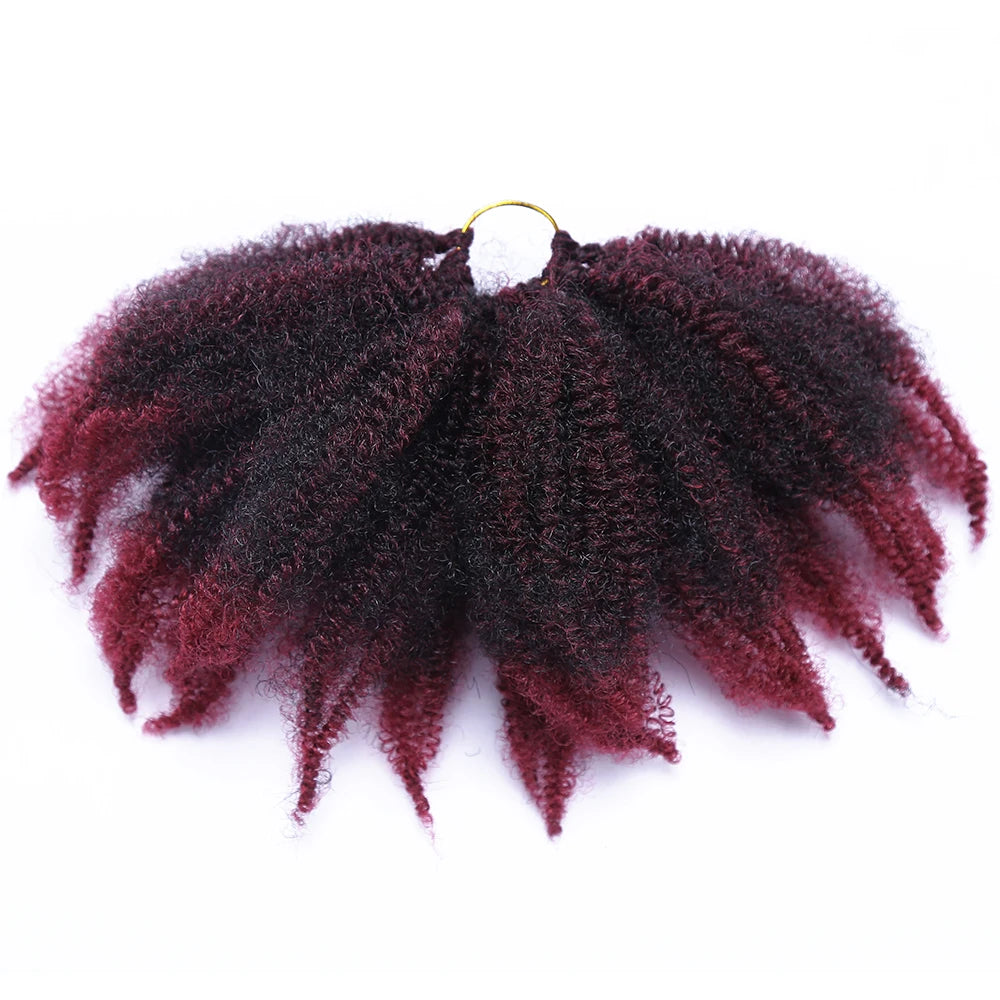 Extension Tresses Marley Braids 8 Pouces - Mèches Crochet Synthétiques Afro Kinky Twist Douces Curl Locks