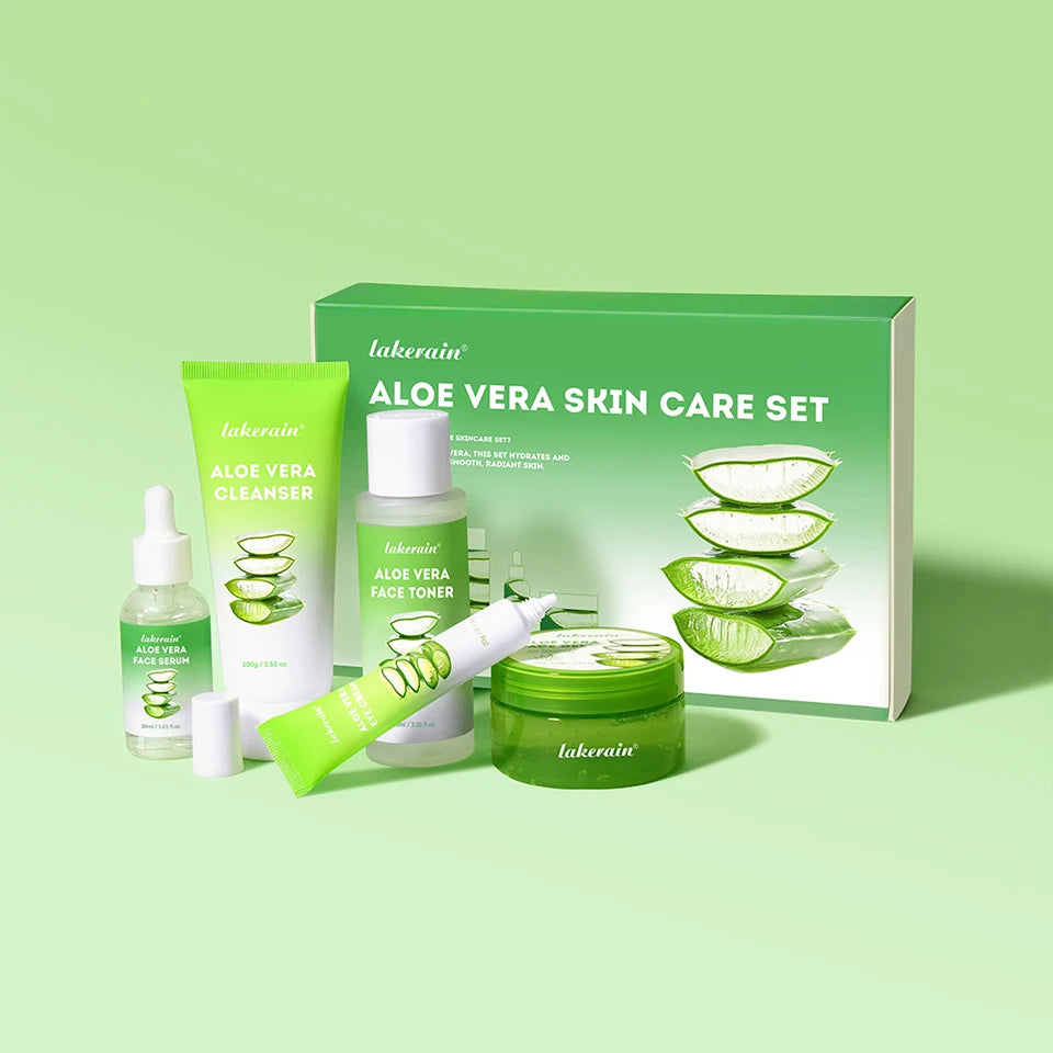 Coffret Soin Visage Aloe Vera Multi-Soins - Hydratation Profonde Nourrissant Éclaircissant Illuminateur Peau Douce